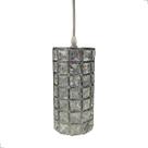 Pendente Cristal Diamante Redondo CD3235 Transparente Cabo 60CM