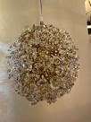 Pendente cristal esfera 10cm dourado com cristais clear KG 1G9 - Lampluz Pendente cristal esfera 10cm dourado com cristais clear KG 1G9 - Lampluz