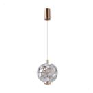 Pendente Cristal Led 5w Luxo Dourado 3000k Bivolt Iluminação