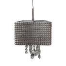 Pendente Cromado Com Strass E Cristais Com Cúpula