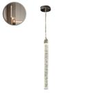 Pendente Crystal Prata 5w 3000K 44cm Bivolt Moderno