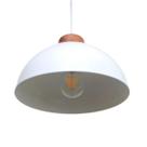 Pendente Cuba com Madeira Luminária de Teto