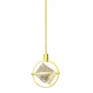 Pendente Cubo Cristal Dourado 20cm Led 5W 3000K Bivolt DS8235 Delis Pendente Cubo Cristal Dourado 20cm Led 5W 3000K Bivolt DS8235 Delis