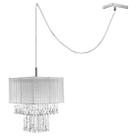 Pendente Cupula Cristal Acr Marrycrilic Prata Com Deslocador Pendente Cupula Cristal Acr Marrycrilic Prata Com Deslocador