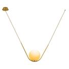 Pendente Cúpula Globo Vidro Leitoso OURO FOSCO Cora + Lâmpada Led Bulbo 12w Branco Frio St1790