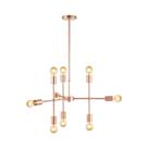 Pendente de aço hash para 9 lâmpadas e27 cobre fosco avant