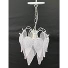 Pendente De Cristal Acrílico Luxo Sala Vai Montado - Folhas