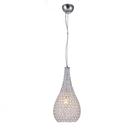 Pendente de Cristal K9 Gota Pequeno 1xG9 Ø10x32cm Cromado