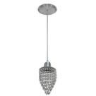 Pendente de Cristal no Modelo Fechado com 154 Pedras de Cristal em Aluminio Escovado Pendente de Cristal no Modelo Fechado com 154 Pedras de Cristal em Aluminio Escovado