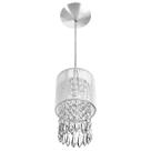 Pendente de Cupula Redondo ClearFio Cristal Acrílico Branco Pendente de Cupula Redondo ClearFio Cristal Acrílico Branco