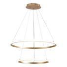 Pendente de LED 2 Anéis Inverse Dourado 48W Bivolt 3 Tons de Luz 40x60cm Moderno Alumínio Ajustável
