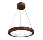 Pendente de Madeira Sirius LED 6000K Acrílico 50 cm Imbuia