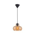 Pendente de Vidro Ambar Avant Rize 1xE27 Preto Fosco Pendente de Vidro Ambar Avant Rize 1xE27 Preto Fosco