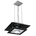 Pendente de vidro para 01 lâmpada 25 cm x 25 cm - Preto