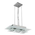 Pendente de vidro para 02 lâmpadas 38 cm x 23 cm - Branco