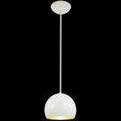 Pendente Decor Luminária Bolinha Alumínio Branco/Cobre