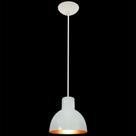 Pendente Decor Luminária Compacto Alumínio Branco/Cobre