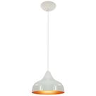 Pendente Decor Luminária Jupiter Alumínio Branco/Cobre Pendente Decor Luminária Jupiter Alumínio Branco/Cobre