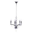 Pendente Diamantina Aco Cromado 47cm E-14 5 Lamp. Max 60w