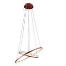 Pendente Dinamica 2 Arcos 60cm E 40cm /bronze 50w - Alumínio
