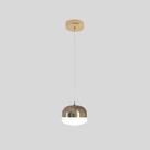 Pendente Dourado 15cm 12W 3000K Bivolt Cabo de 2 metros