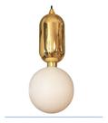 Pendente Dourado Com Globo Vidro - Ol Iluminaçao - Tom