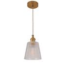Pendente Dourado com Vidro Transparente 12cm 1E27 Pendente Dourado com Vidro Transparente 12cm 1E27