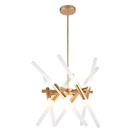 Pendente Dourado Vidros Leitosos 12 Lâmp Tube OR1190 Orluce Pendente Dourado Vidros Leitosos 12 Lâmp Tube OR1190 Orluce
