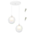 Pendente Duplo Harmony Bolinha Branco + Lampada G9 3000k