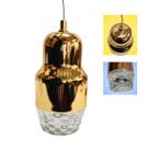 Pendente em LED Dourado - Luz Branco Quente Pendente em LED Dourado - Luz Branco Quente