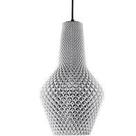 Pendente em vidro cromado translucido - 44x24cm Pendente em vidro cromado translucido - 44x24cm