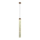 Pendente Empire Cristal Dourado LED 7W 52cm 3 em 1