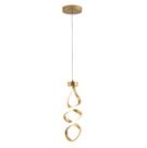 Pendente Espiral Dourado 37cm Led 20W 3000K Bivolt