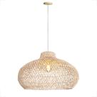 Pendente Fibra Natural Artesanal 50 x 35 Rattan Mesa Nat78
