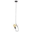 Pendente Flex Preto c/ Cabo 1,6M 1x E27 60W Bivolt - BLUMENAU ILUMINAÇÃO