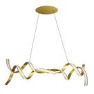 Pendente Fluire Dourado 100x25cm 45w Bella Iluminação Re006 St1434