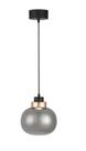 Pendente fog rose gold preto e fume (d)22cm (a)21.5cm