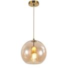 Pendente Globo de Vidro Âmbar 25cm 1E27 14349-PL Pendente Globo de Vidro Âmbar 25cm 1E27 14349-PL