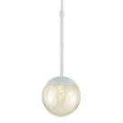 Pendente Globo Esfera De Vidro 12cm - Branco - Vidro Ambar