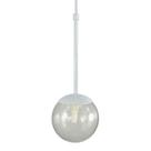 Pendente Globo Esfera De Vidro 12cm - Branco - Vidro Fumê