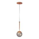 Pendente Globo Esfera De Vidro 12cm - Bronze - Vidro Fumê