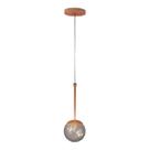 Pendente Globo Esfera de Vidro 12cm - BRONZE - Vidro Fumê