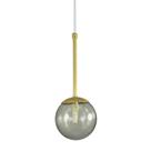 Pendente Globo Esfera De Vidro 12cm - Ouro - Vidro Fumê