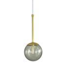 Pendente Globo Esfera de Vidro 12cm - OURO - Vidro Fumê