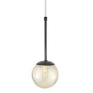 Pendente Globo Esfera De Vidro 12cm - Preto - Vidro âmbar