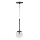 Pendente Globo Esfera De Vidro 12cm - Preto - Vidro Cristal
