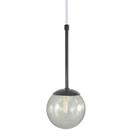 Pendente Globo Esfera De Vidro 12cm - Preto - Vidro Fume