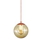 Pendente Globo Esfera De Vidro âmbar 14cm - Bronze
