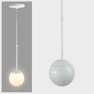 Pendente Globo Esfera de Vidro Branco 120 com Haste - BRANCA