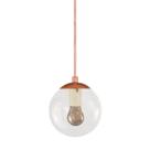 Pendente Globo Esfera de Vidro Cristal 14cm - BRONZE Pendente Globo Esfera de Vidro Cristal 14cm - BRONZE